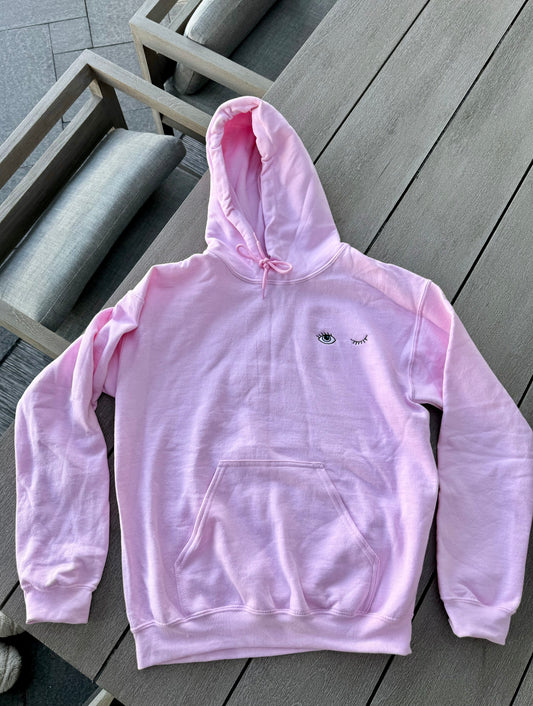 Embroidered Winky Eye Hoodie