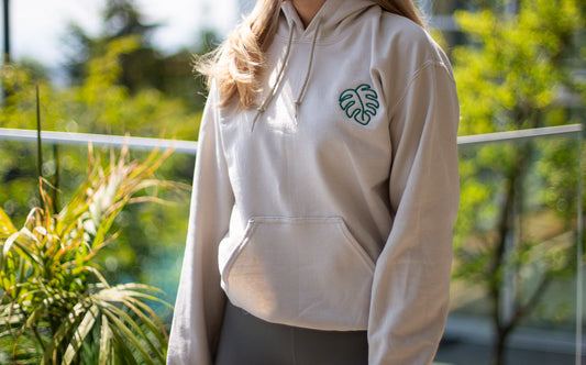 Embroidered Monstera Plant Hoodie