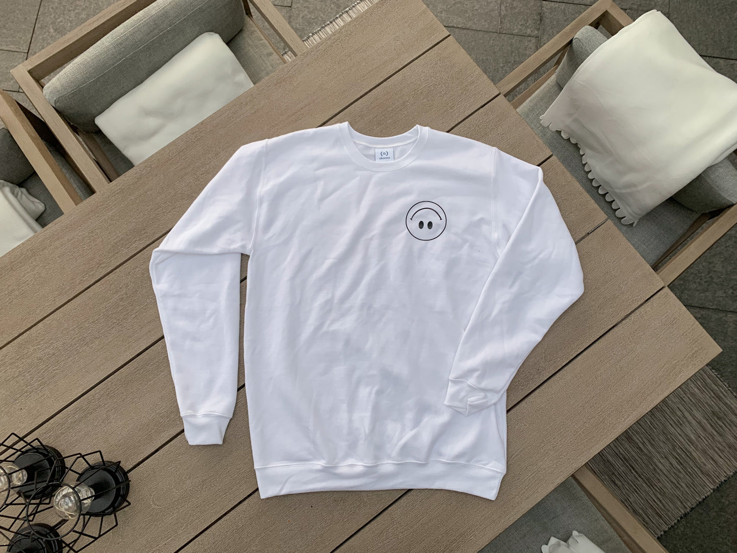 Upside Down Happy Face Crewneck