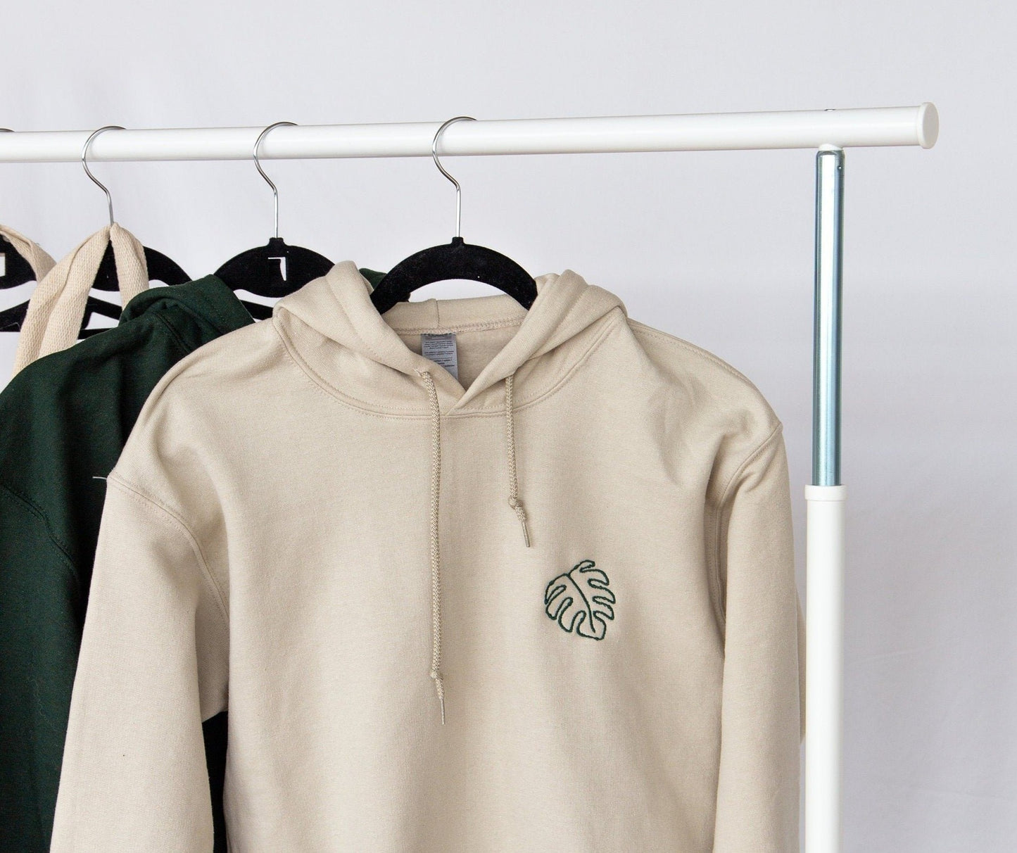 Embroidered Monstera Plant Hoodie