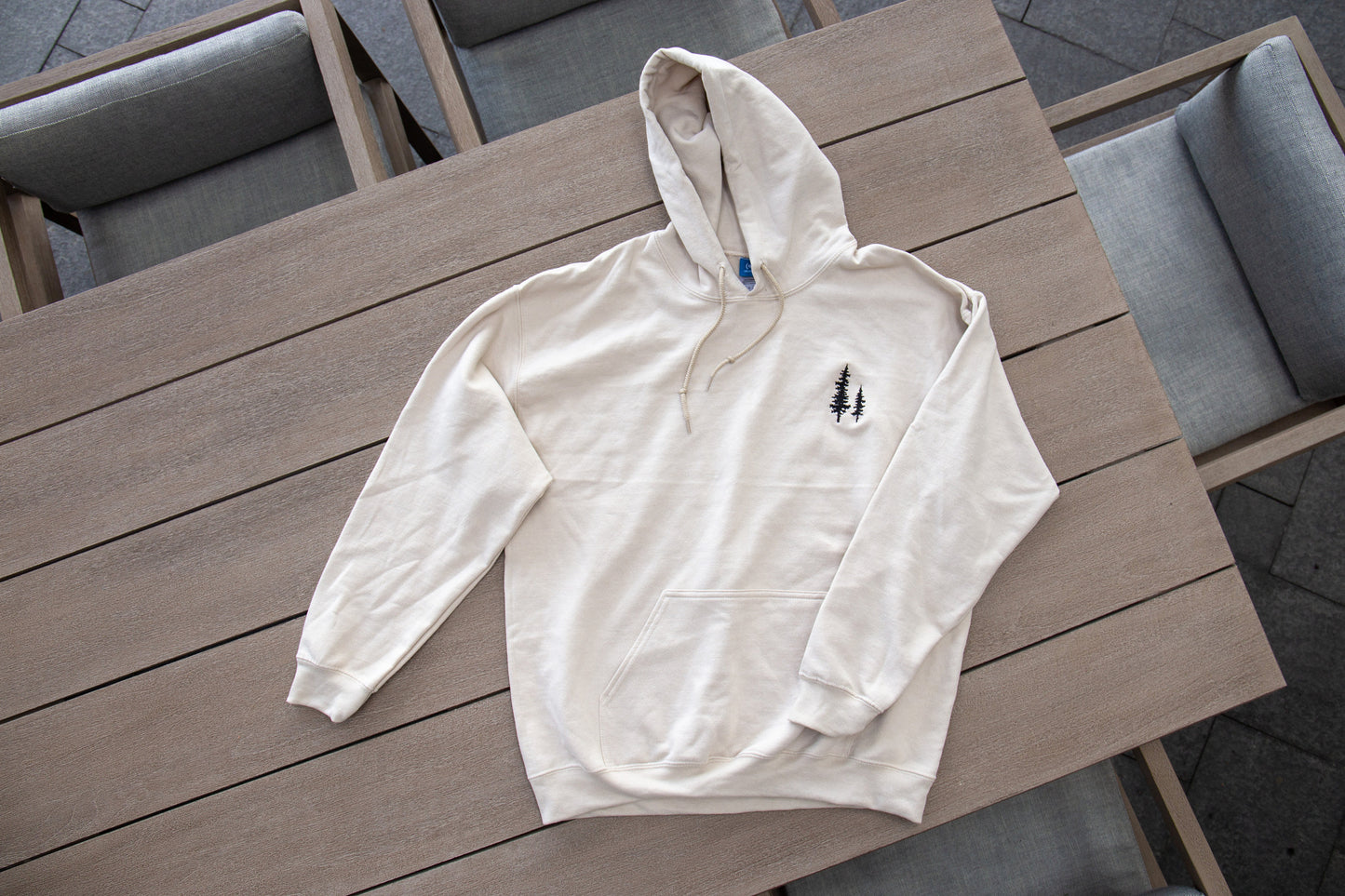 Embroidered Pine Tree Hoodie