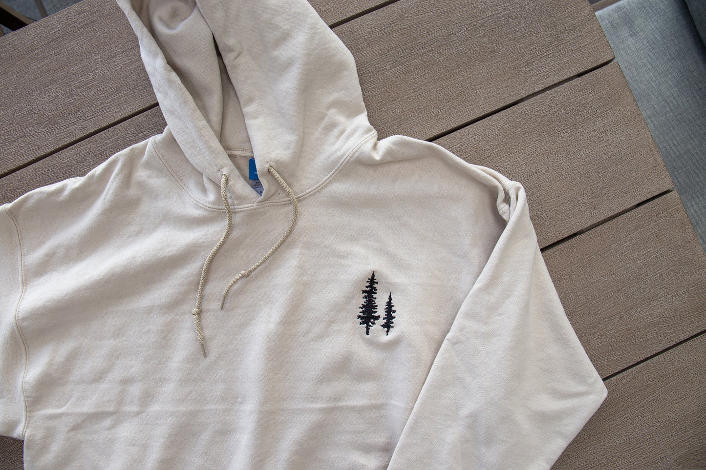 Embroidered Pine Tree Hoodie