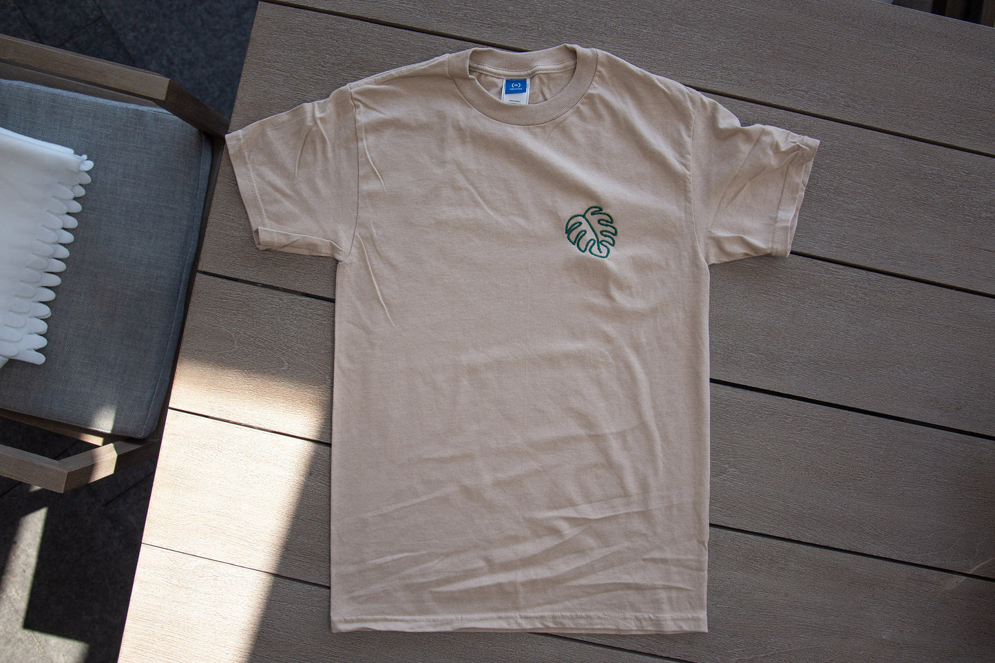 Embroidered Monstera Shirt