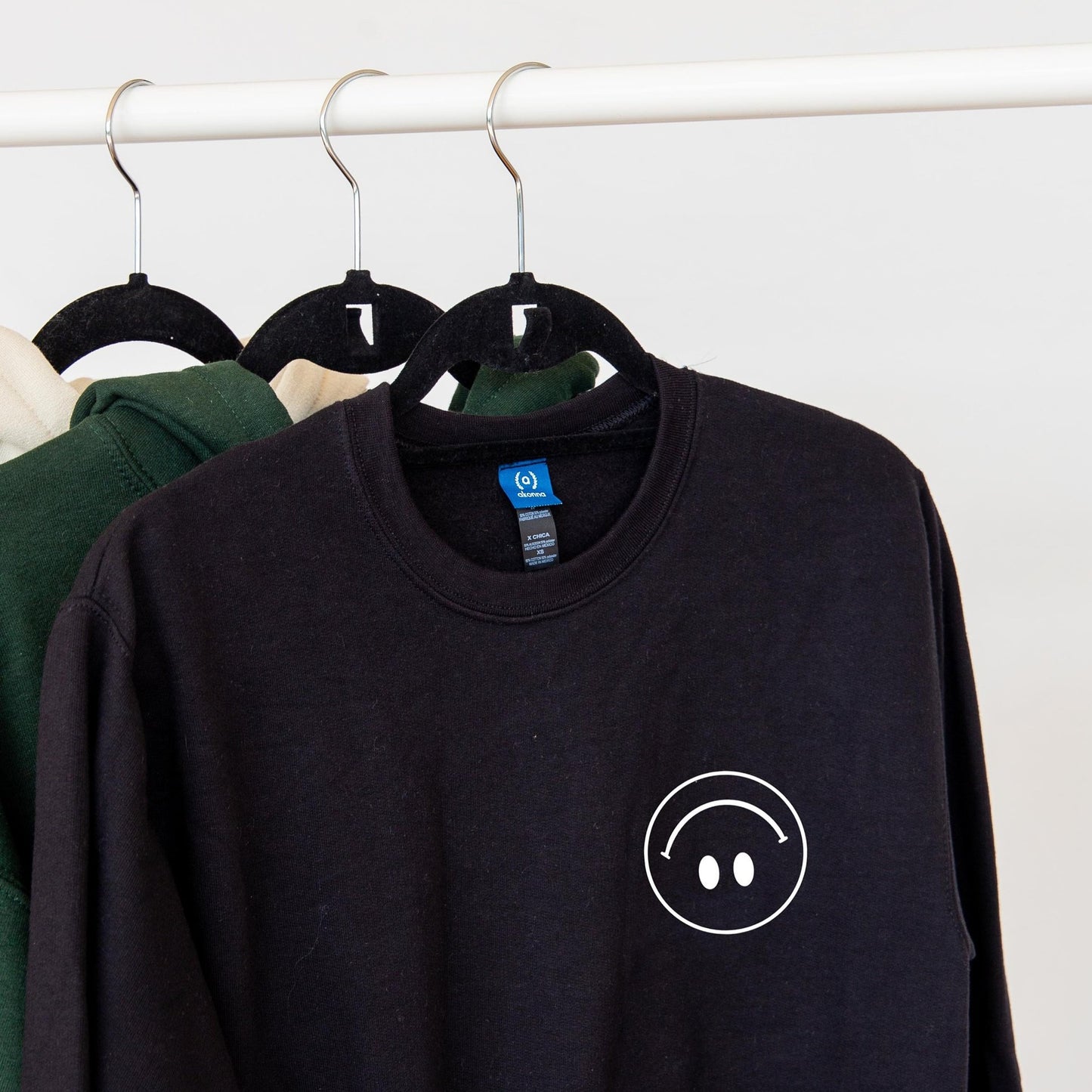 Upside Down Happy Face Crewneck