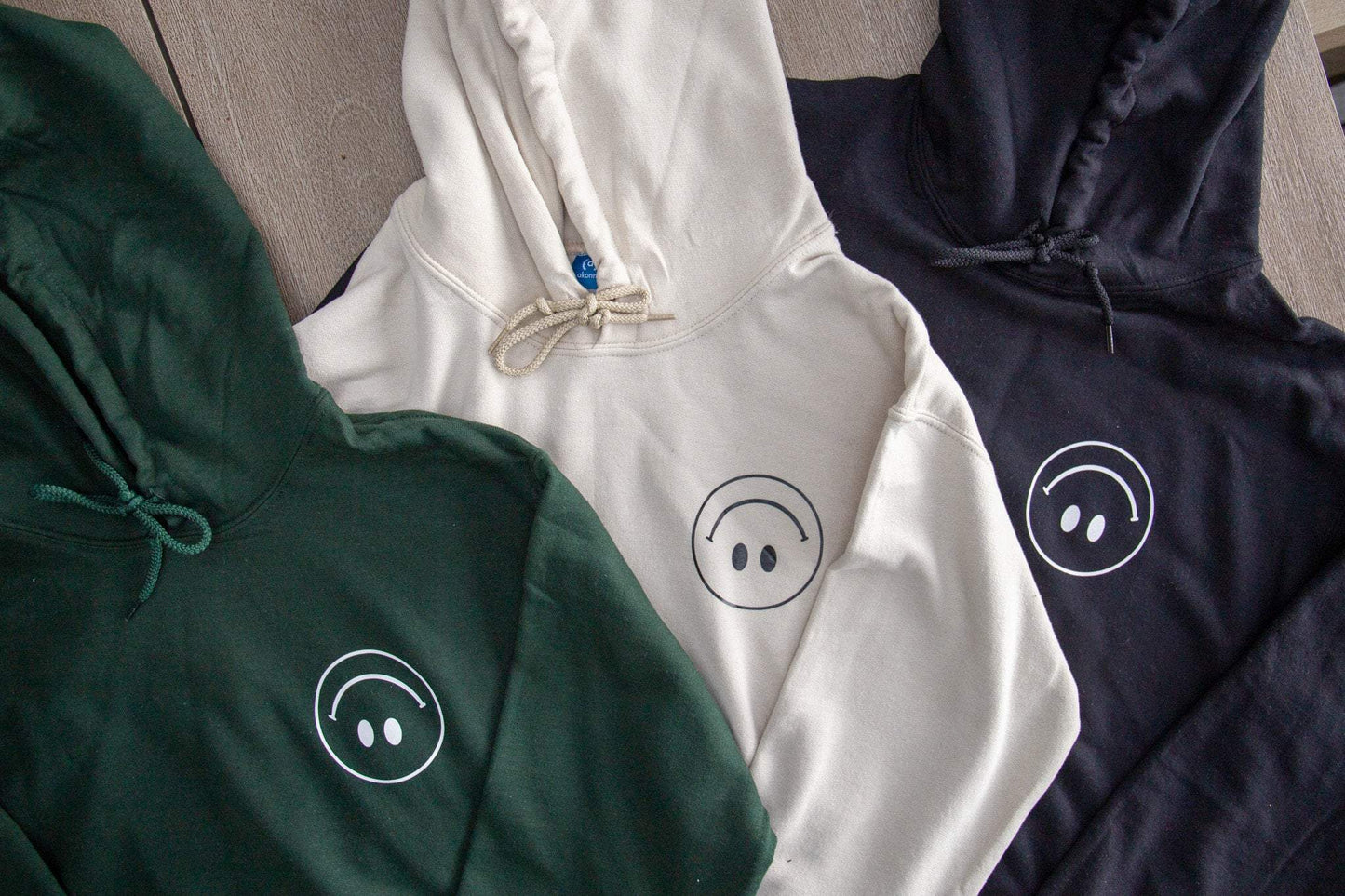 Upside Down Happy Face Hoodie