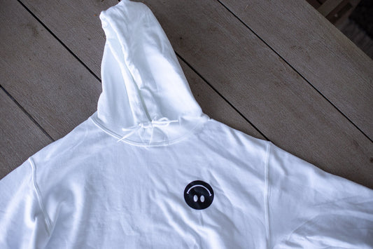 Upside Down Happy Face Hoodie - Filled