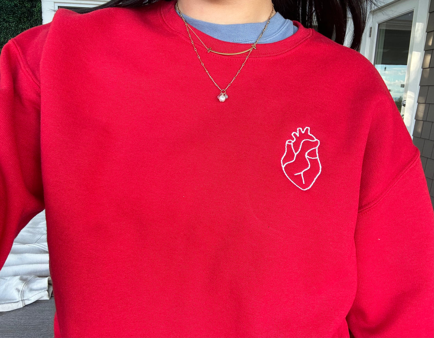 Embroidered Heart Aorta Crewneck