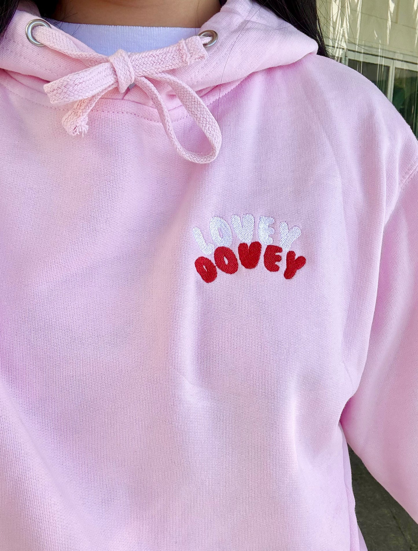 Embroidered Lovey Dovey Hoodie