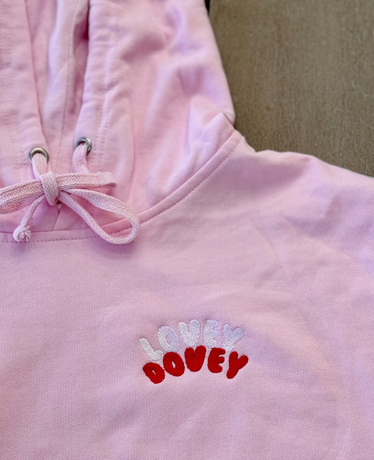 Embroidered Lovey Dovey Hoodie