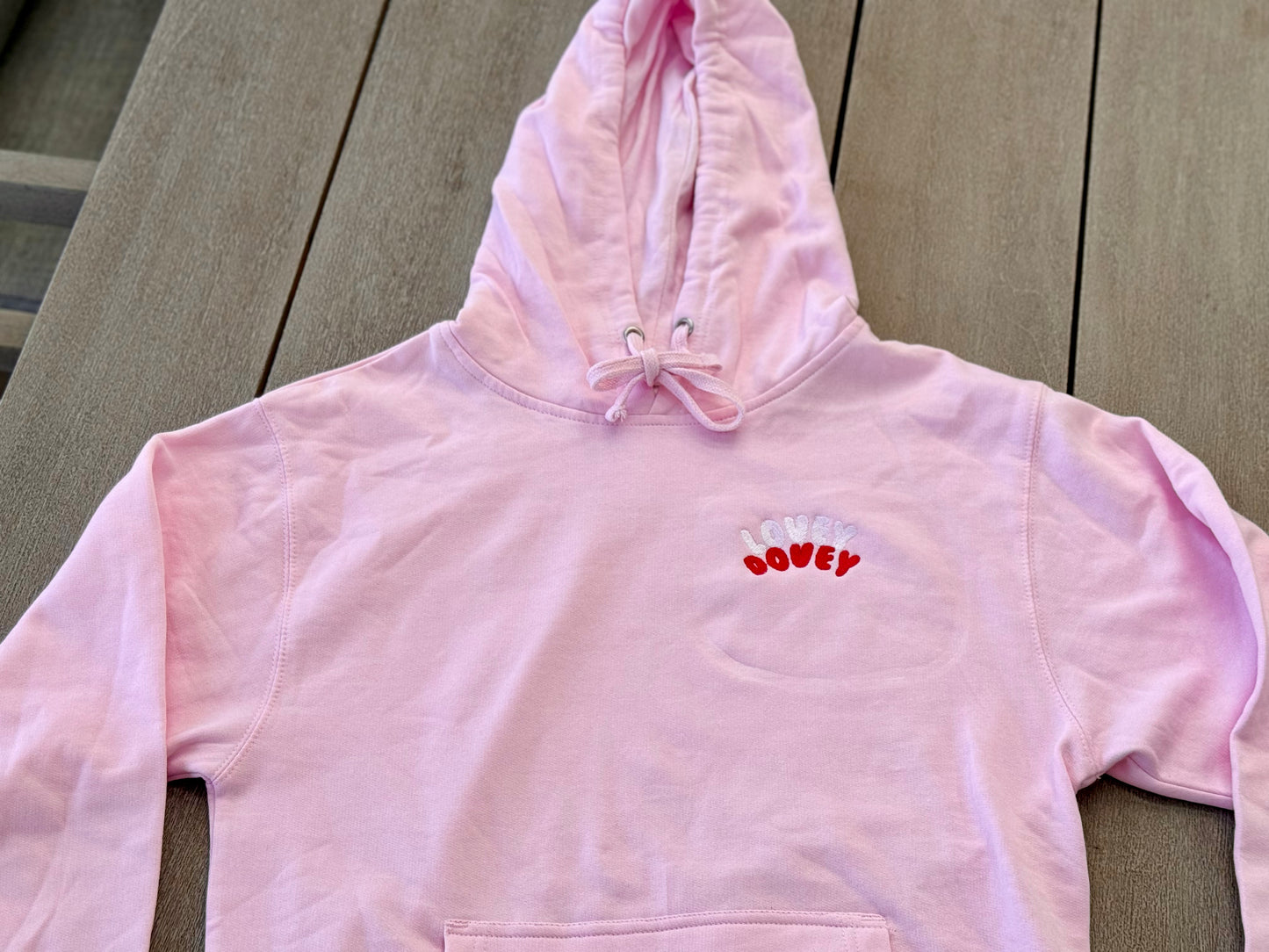 Embroidered Lovey Dovey Hoodie