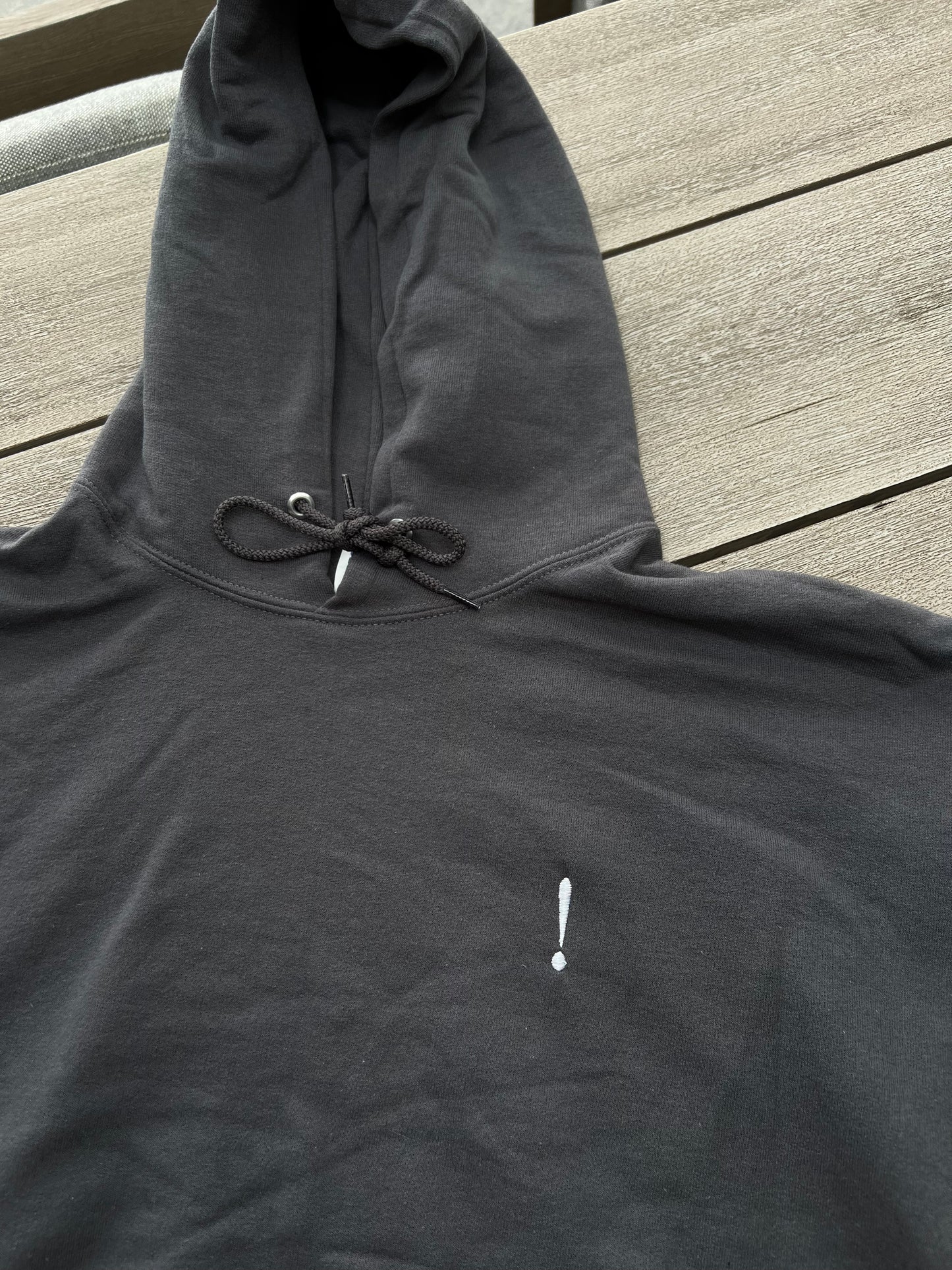 Embroidered Exclamation Hoodie