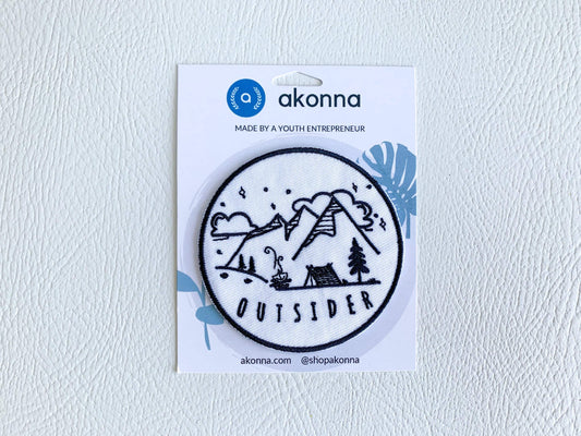 Outsider Iron On Patch 3" | Camping Embroidered Iron On Patch