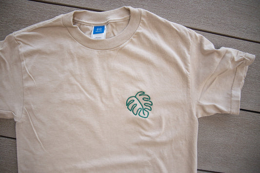 Embroidered Monstera Shirt